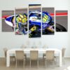Race Moto - Automative 5 Panel Canvas Art Wall Decor