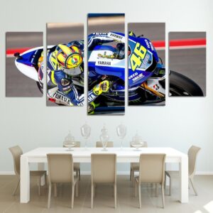 Race Moto - Automative 5 Panel Canvas Art Wall Decor