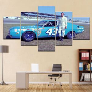 Racing Car 43 - Automative 5 Panel Canvas Art Wall Decor