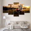 Racing Motorbike 02 - Automative 5 Panel Canvas Art Wall Decor