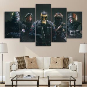 Rainbow Six 10 - Gaming 5 Panel Canvas Art Wall Decor