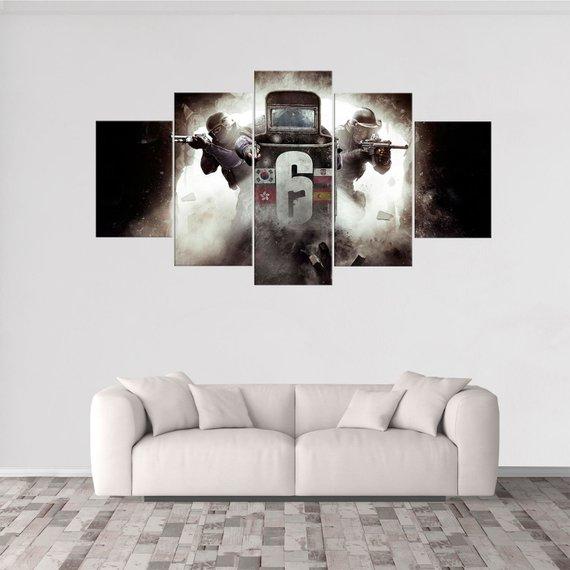 Rainbow Six Siege 2 - Gaming 5 Panel Canvas Art Wall Decor Rainbow Six Siege 2 - Gaming 5 Panel Canvas Art Wall Decor