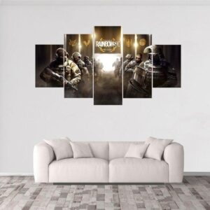 Rainbow Six Siege 3 - Gaming 5 Panel Canvas Art Wall Decor