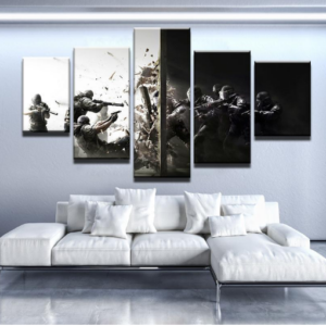 Rainbow Six Siege Breach 1 - Gaming 5 Panel Canvas Art Wall Decor