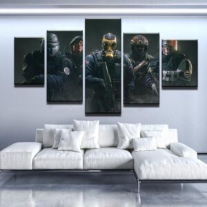 Rainbow Six Siege - Gaming 5 Panel Canvas Art Wall Decor