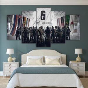 Rainbow Six invitational - Gaming 5 Panel Canvas Art Wall Decor