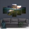 Rainbow Trout Fishing - Fishing 5 Panel Canvas Art Wall Decor