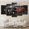 Rat Rod Antique Vintage Car - Automative 5 Panel Canvas Art Wall Decor