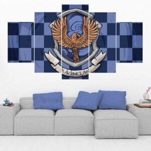 Ravenclaw Crest Harry Potter 3 - Movie 5 Panel Canvas Art Wall Decor