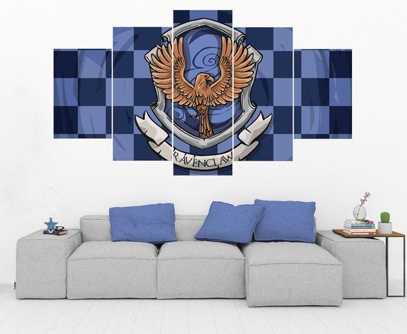 Ravenclaw Crest Harry Potter 3 - Movie 5 Panel Canvas Art Wall Decor Ravenclaw Crest Harry Potter 3 - Movie 5 Panel Canvas Art Wall Decor