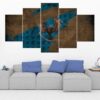 Ravenclaw Crest Harry Potter 4 - Movie 5 Panel Canvas Art Wall Decor