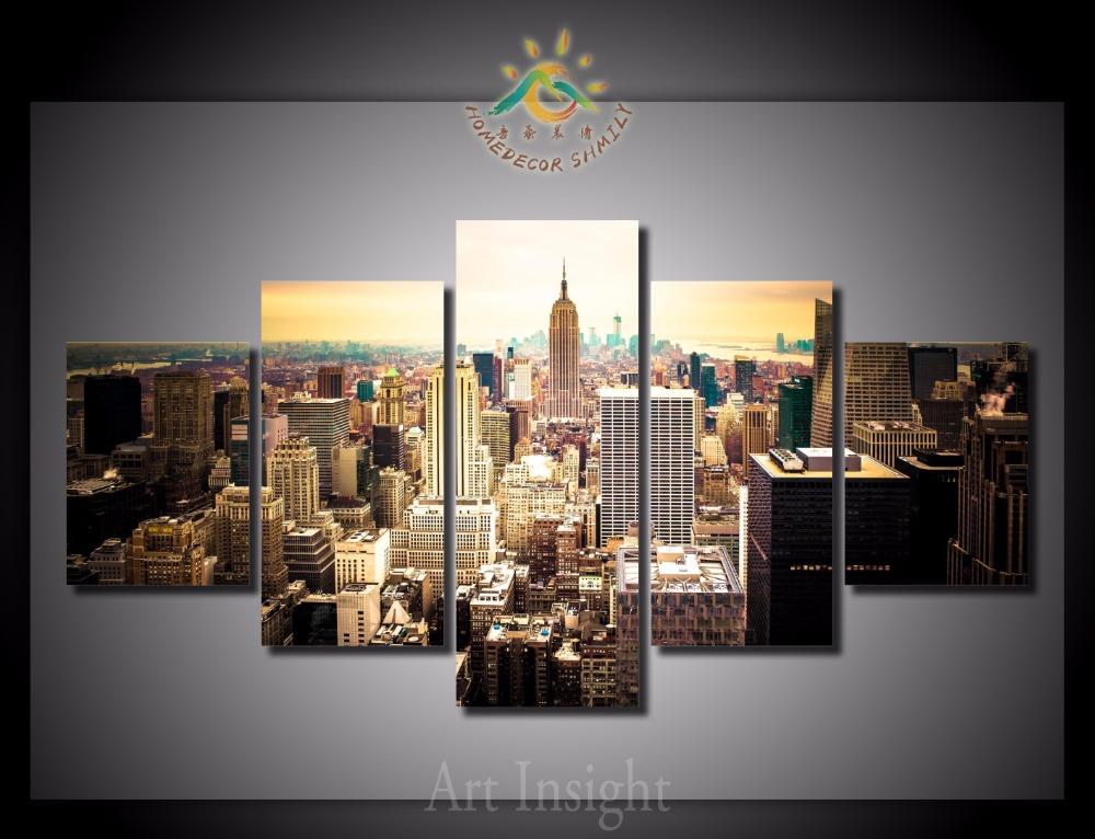 Ravishing City - New York - Nature 5 Panel Canvas Art Wall Decor Ravishing City - New York - Nature 5 Panel Canvas Art Wall Decor
