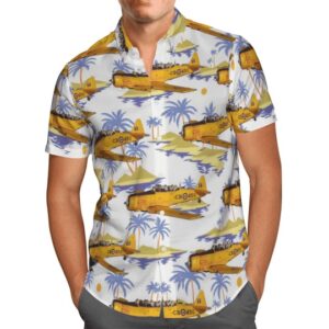 Rcaf Historical Aircraft North American Harvard Hawaiian Shirt
