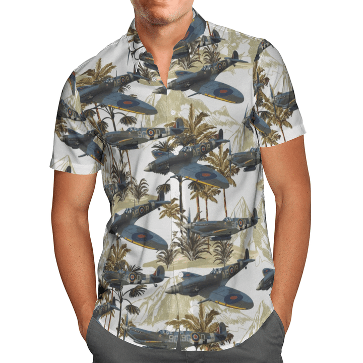 Rcaf Supermarine Spitfire Hawaiian Shirt Rcaf Supermarine Spitfire Hawaiian Shirt