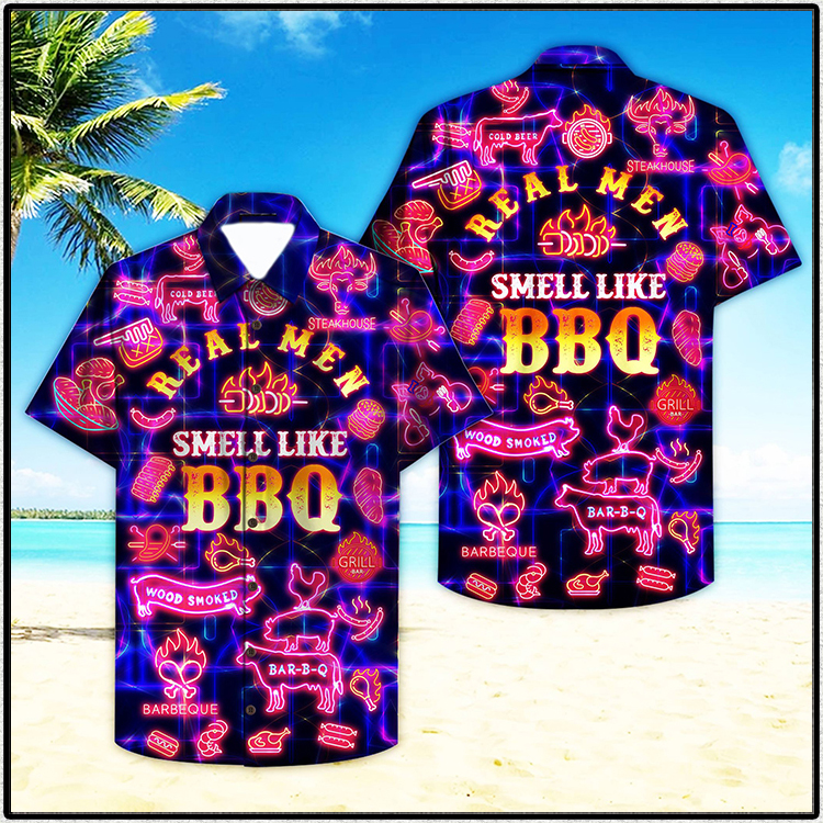 Real Men Smell Like Barbecue Bbq Hawaiian Shirt Real Men Smell Like Barbecue Bbq Hawaiian Shirt