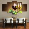 Red And Green Wine - Wine 5 Panel Canvas Art Wall Decor