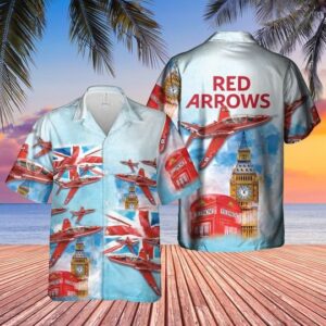 Red Arrows Raf Air Show Hawaiian Shirt