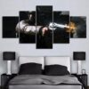 Red Dead Redemption 2 Athur Fire The Gun - Gaming 5 Panel Canvas Art Wall Decor