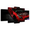 Red Gtr Sports Car Engine Christmas - Automative 5 Panel Canvas Art Wall Decor