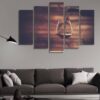 Red Wine 02 - Wine 5 Panel Canvas Art Wall Decor