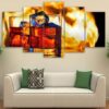 Red Wine With Ice - Wine 5 Panel Canvas Art Wall Decor
