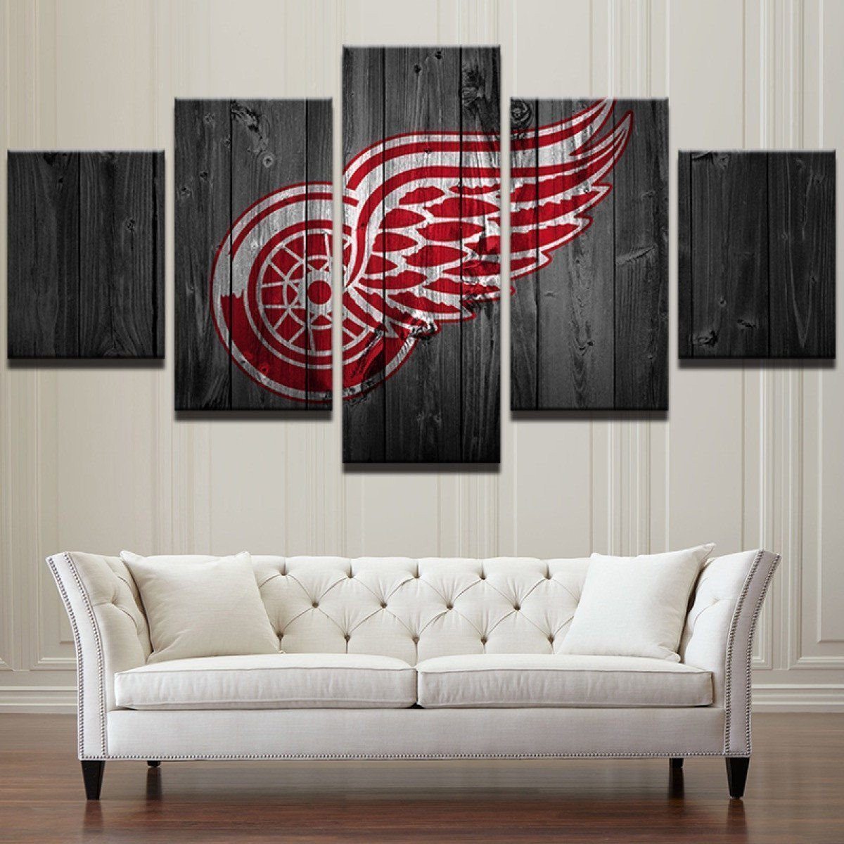Red Wings- Sport 5 Panel Canvas Art Wall Decor Red Wings- Sport 5 Panel Canvas Art Wall Decor