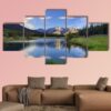 Reflections Into Cascade Ponds - Nature 5 Panel Canvas Art Wall Decor