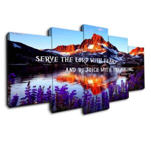Rejoice - Abstract 5 Panel Canvas Art Wall Decor