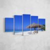 Relaxing On The Beach - Nature 5 Panel Canvas Art Wall Decor