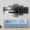 Render Submarine At Sunset On The Sea - Automative 5 Panel Canvas Art Wall Decor