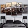 Retro Black - Automative 5 Panel Canvas Art Wall Decor