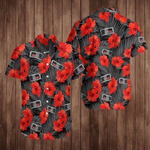 Retro Game Gampad Hawaiian Shirt Summer Button Up