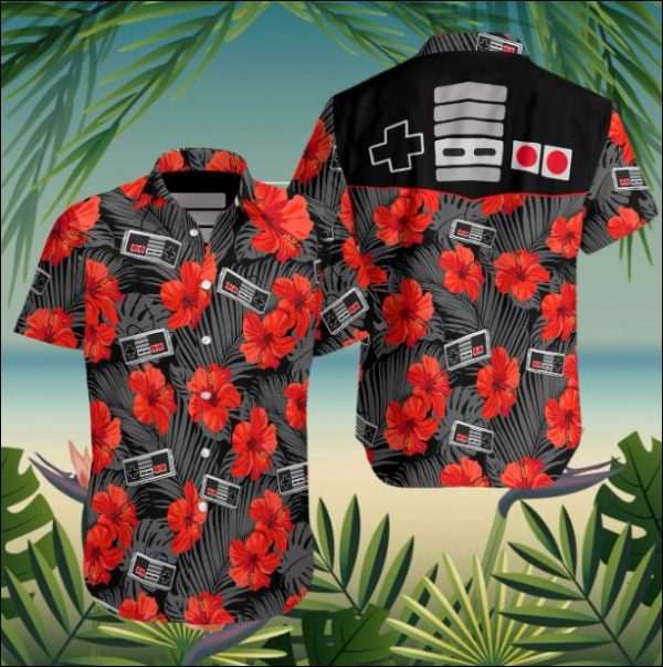 Retro Gamepad Hawaiian Shirt Summer Button Up Retro Gamepad Hawaiian Shirt Summer Button Up