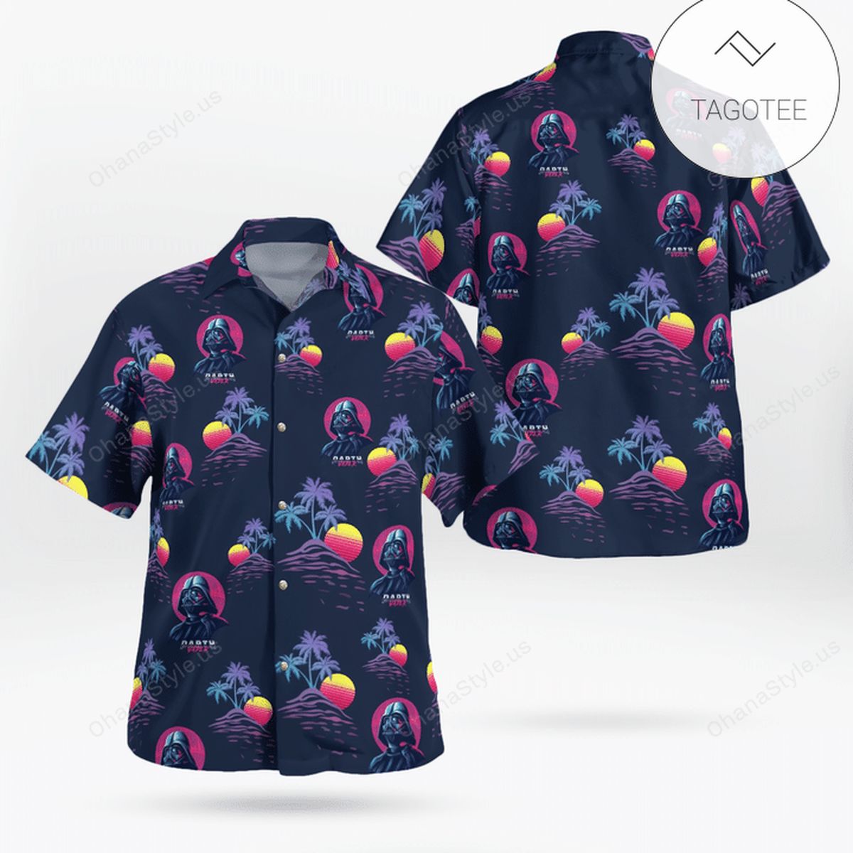 Retro Sunset Darth Vader Star Wars Hawaiian Shirt- Tagotee Retro Sunset Darth Vader Star Wars Hawaiian Shirt- Tagotee