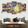 Retro abstract Explosion - Abstract 5 Panel Canvas Art Wall Decor