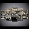 Retro car 02 - Automative 5 Panel Canvas Art Wall Decor