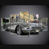 Retro classic car - Automative 5 Panel Canvas Art Wall Decor