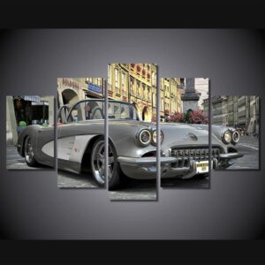 Retro classic car - Automative 5 Panel Canvas Art Wall Decor