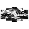 Retro electric - Music 5 Panel Canvas Art Wall Decor