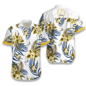 Rhode Island Proud Hibicus Hawaiian Shirt
