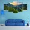 Rice Fields On Terrace In Rainy Season In Vietnam - Nature 5 Panel Canvas Art Wall Decor