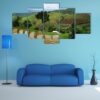 Rice Terrace At Maechaem In Thailand - Nature 5 Panel Canvas Art Wall Decor