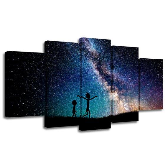 Rick And Morty 10 - Cartoon 5 Panel Canvas Art Wall Decor Rick And Morty 10 - Cartoon 5 Panel Canvas Art Wall Decor
