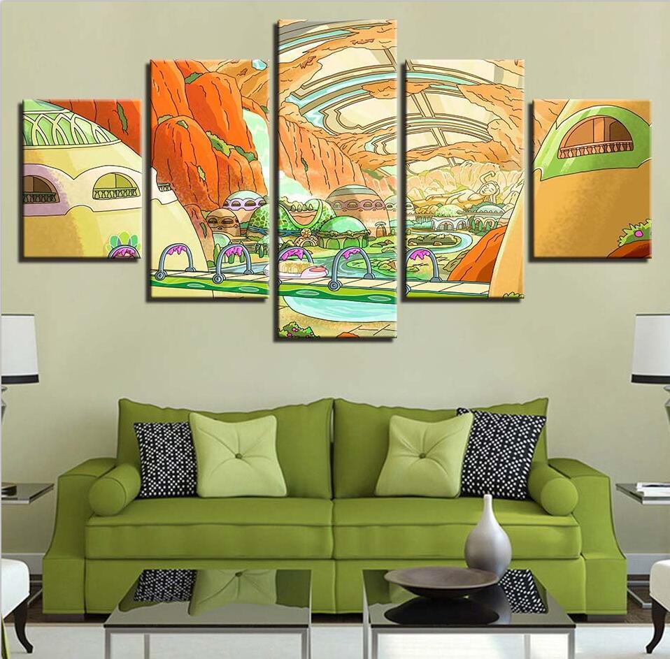 Rick And Morty 24 - Cartoon 5 Panel Canvas Art Wall Decor Rick And Morty 24 - Cartoon 5 Panel Canvas Art Wall Decor