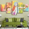 Rick And Morty 25 - Cartoon 5 Panel Canvas Art Wall Decor