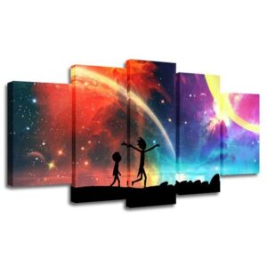 Rick And Morty 26 - Cartoon 5 Panel Canvas Art Wall Decor