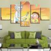Rick And Morty 27 - Cartoon 5 Panel Canvas Art Wall Decor