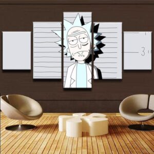 Rick And Morty #3 - Cartoon 5 Panel Canvas Art Wall Decor