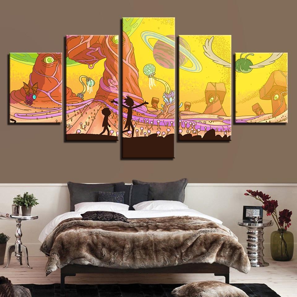 Rick And Morty 42 - Cartoon 5 Panel Canvas Art Wall Decor Rick And Morty 42 - Cartoon 5 Panel Canvas Art Wall Decor