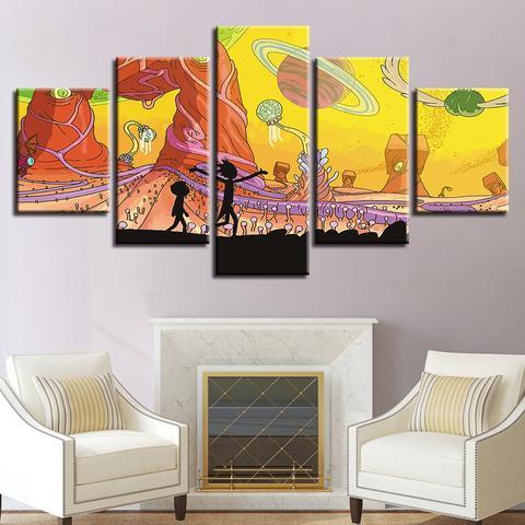 Rick And Morty 7 - Cartoon 5 Panel Canvas Art Wall Decor Rick And Morty 7 - Cartoon 5 Panel Canvas Art Wall Decor